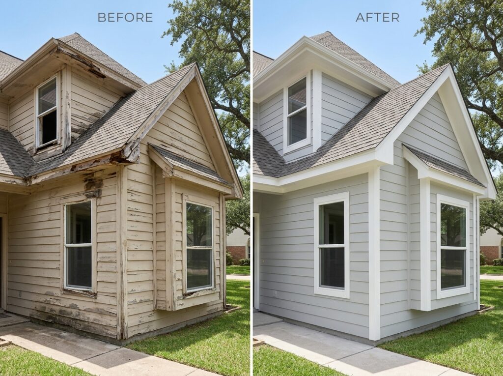 House exterior repair before after 202607141117
