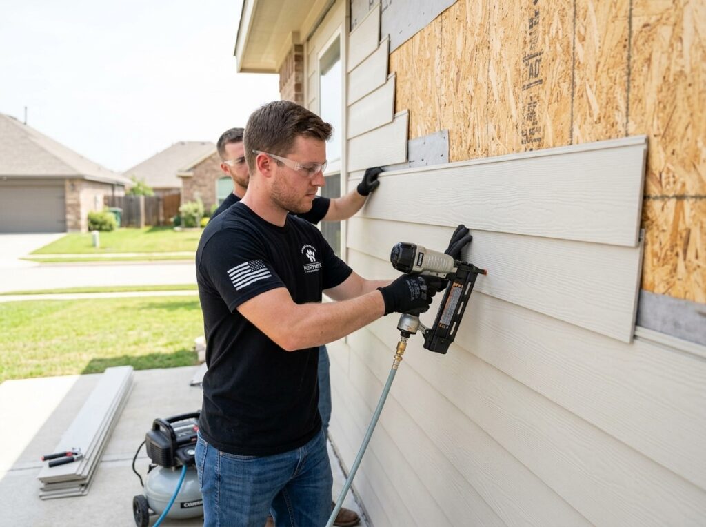 Workers replacing home siding 202607141046